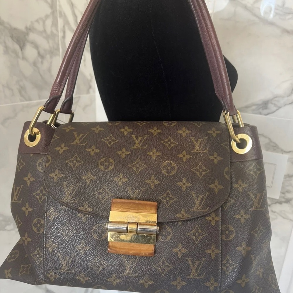 🍁Rare Louis Vuitton Olympe Handbag Monogram Canvas Brown